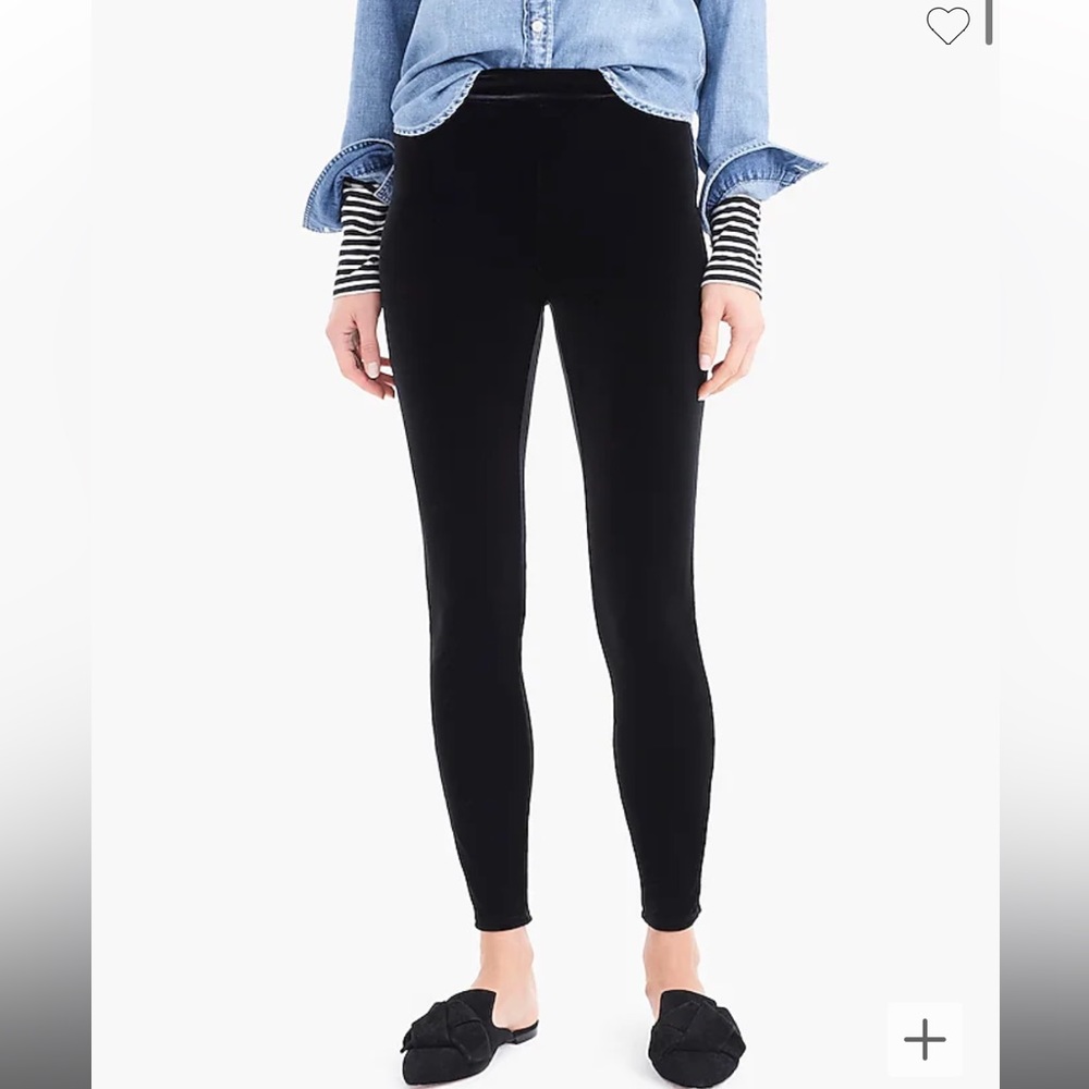 J.Crew stretch velvet leggings